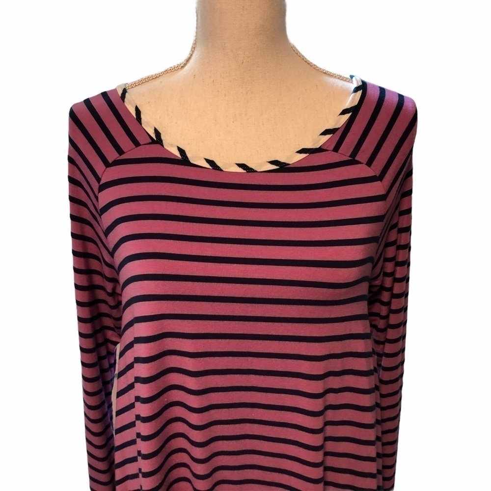 MATILDA JANE - Womens FLOWY striped shirt SZ S
